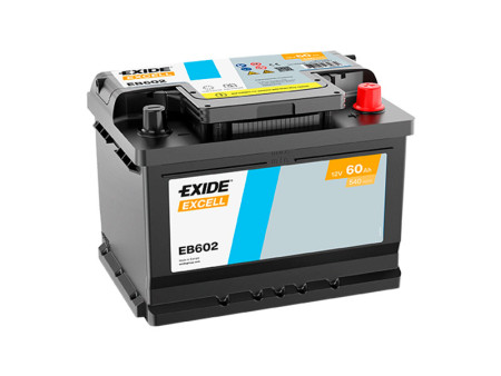 EB602 EXIDE EXCELL 60AH 242X175X175 -/+ 540A 1815-EB602