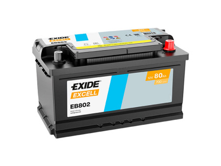 EB802 EXIDE EXCELL 80AH 315X175X175 -/+ 700A 1815-EB802