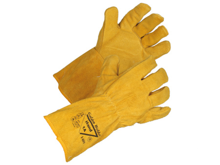 Golden Welder / Naudan haljasnahkaa / Puuvillavuori / Kevlar-ommel