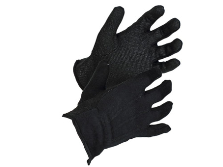 408 Black / Ohut puuvillakäsine / Micronappulat kämmenessä