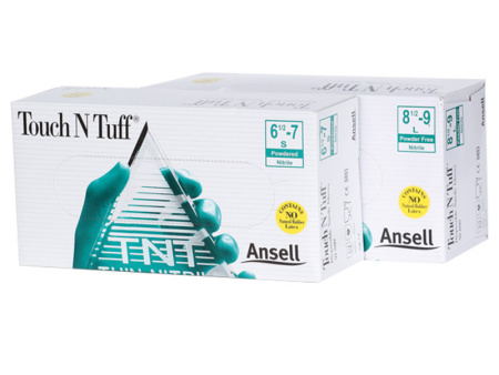 TouchNTuff 92-605 / Vahva nitriili kertakäyttökäsine / Puuteriton / Paksuus 0.12mm /  Pituus 30cm / Antistaattinen / Elintarvike hyväksyntä