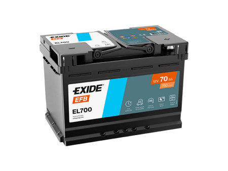 EL700 EXIDE EFB 70AH 278X175X190 -/+ 760A