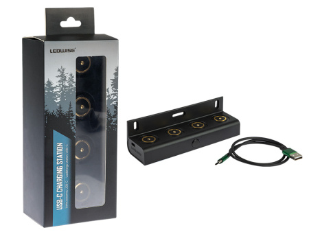 LATAUSTELAKKA 4 X LEDWISE LEGEND 2 VALAISIMELLE USB-C