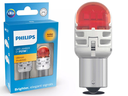 POLTTIMOPARI PHILIPS LED P21W 12V AMBER PRO6000