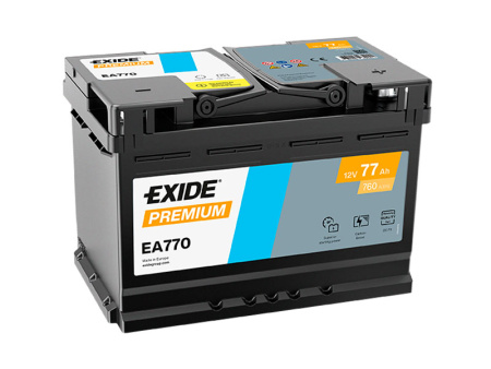 EA770 EXIDE PREMIUM 77AH 278X175X190 -/+ 760A