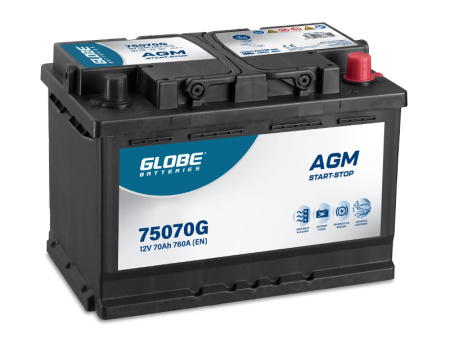 GLOBE AGM 70AH 278X175X190 -/+ 760A EN