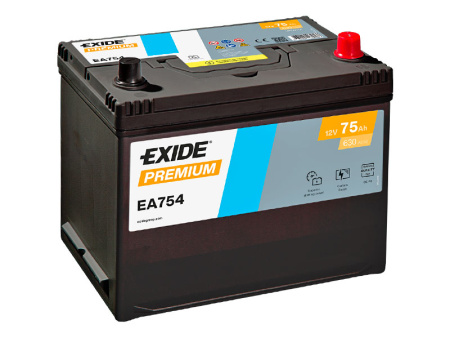 EA754 EXIDE PREMIUM 75AH 270X173X222 -/+ 630A