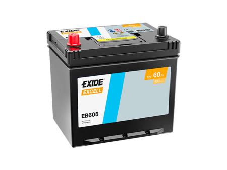 EB605 EXIDE EXCELL 60AH 230X173X222 +/- 480A