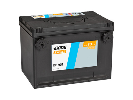 EB708 EXIDE EXCELL 70AH 260X180X186 +/- 740A