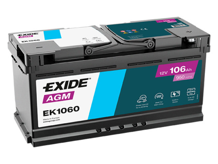 EXIDE AGM 106AH 392X175X190 -/+ 950A