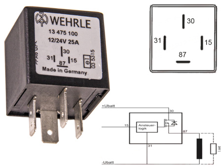 PUOLIJOHDERELE 24V 25A