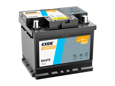 EA472 EXIDE PREMIUM 47AH 207X175X175 -/+ 450A
