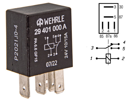 MIKRORELE 24V 10/15A 5-N.