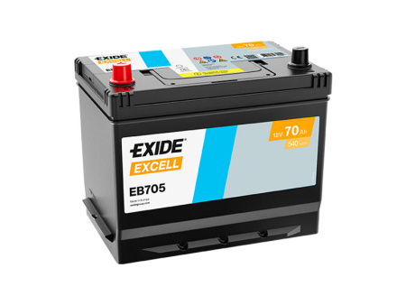 EB705 EXIDE EXCELL 70AH 270X173X222 +/- 540A