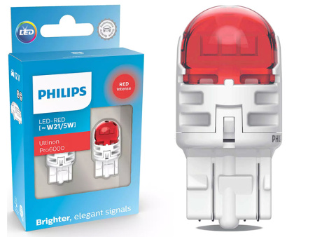 POLTTIMOPARI PHILIPS LED W21/5W 12V PUN. PRO6000