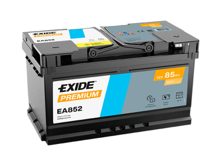 EA852 EXIDE PREMIUM 85AH 315X175X175 -/+ 800A