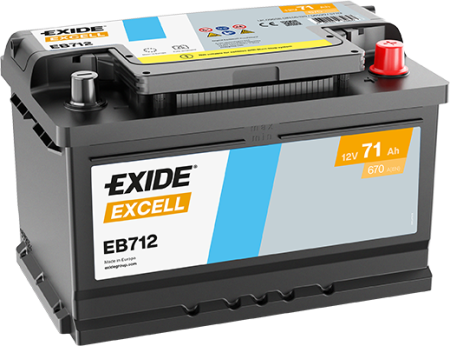 EXIDE-AKKU EXCELL EB712 71AH EB712-1102