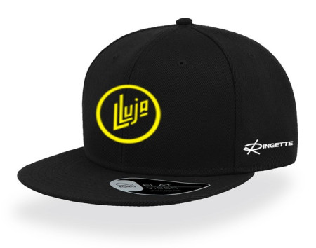 Flat visor -lippis "suoralippa", LLuja ringette LLRSNAP-BLACK
