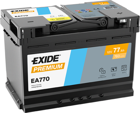 EXIDE-AKKU PREMIUM EA770 77AH
