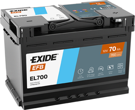 EXIDE-AKKU EFB EL700 70AH