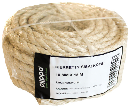 KIER. SISAL 10 MM X 15 M MINIKIEPPI
