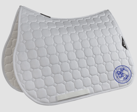 Equline Octagon koulusatulahuopa valkoinen full, SRL Vaakunalla
