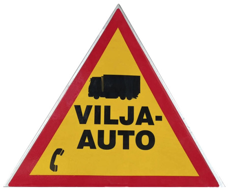 VAROITUSKOLMIO VILJA-AUTOILLE, PUHELINNUMERO MAHDOLLISUUDELLA