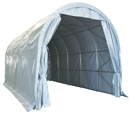 AUTOTALLI 4X10M  450G/M2 PVC KUPOLIMALLI HARMAA