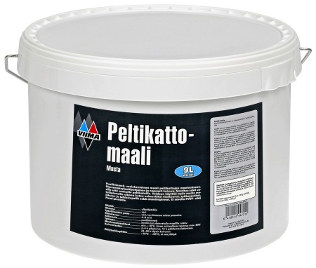 PELTIKATTOMAALI 9L MUSTA