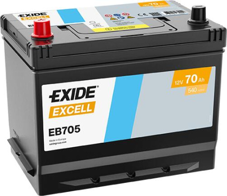 EXIDE-AKKU EXCELL EB705 70AH