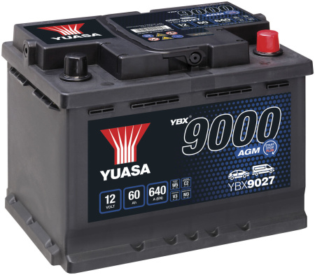 AKKU YUASA 60AH AGM -+ 242X175X190