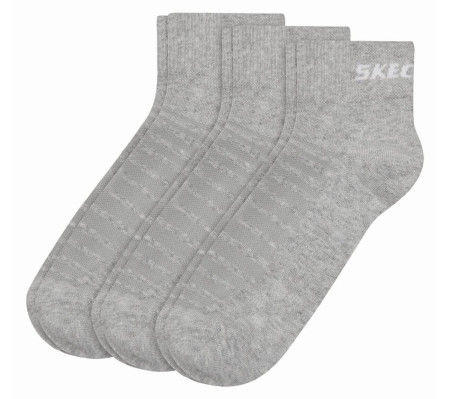 Skechers Basic Sock Quarter 3 Pair Pack SK42017GREY