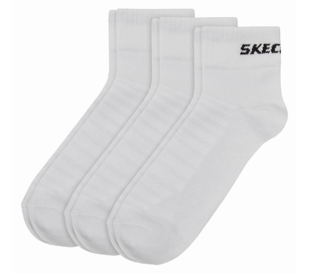 Skechers Basic Sock Quarter 3 Pair Pack SK42017WHT