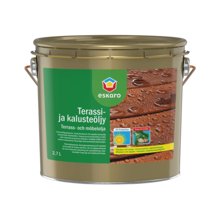 Terassi- ja kalusteöljy ruskea 2,7L, Eskaro