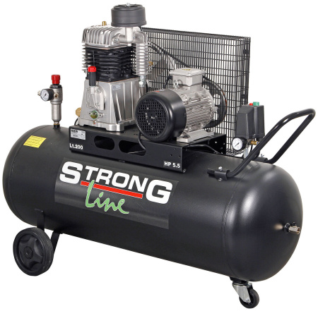 KOMPRESSORI 3-V 5,5HP 685L/200L MUSTA, StrongLine