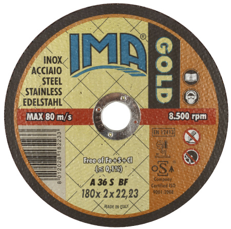 KATKAISULAIKKA 180X2,0X22,2MM GOLD INOX