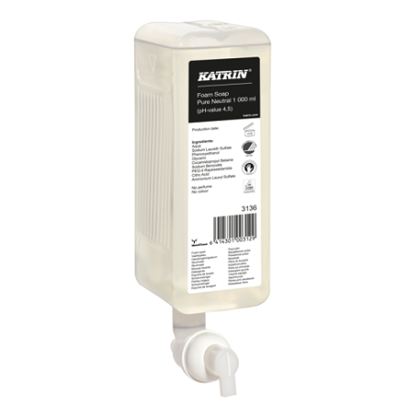 Katrin Foam Soap Pure Neutral vaahtosaippua hajusteeton 1000ml