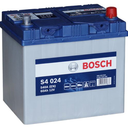 BOSCH AKKU S4 60AH/540A , 232X173X225MM  -/+