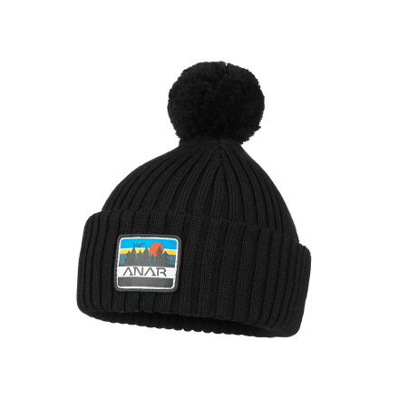 Anar Jussa pompom merinopipo Musta, One size