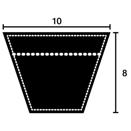 Kiilahihna, profiili SPZ  ( 9,7 x 8 ) Lw = 762 mm SPZ762