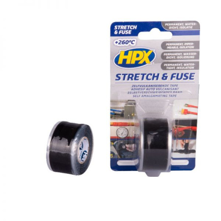 HPX STRETCH&FUSE VULKANOITUVA MUSTA 25MMX3M (ME 6)