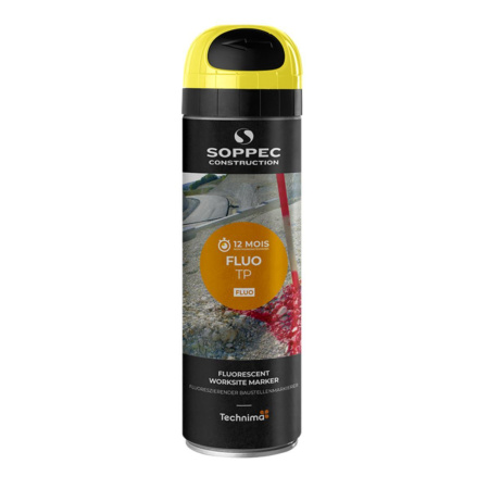 SOPPEC Fluo TP Fluoresoiva Merkintämaali 500ml, keltainen