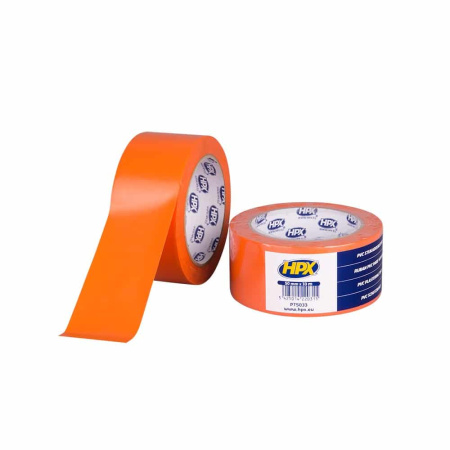 PVC suojausteippi - oranssi 50mm x 33m peruslaatu