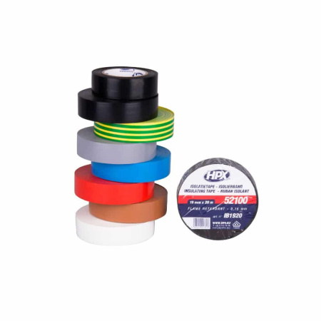 PVC eristysteippi joustava 52100, VDE - keltainen/vihreä 19mm x 20m