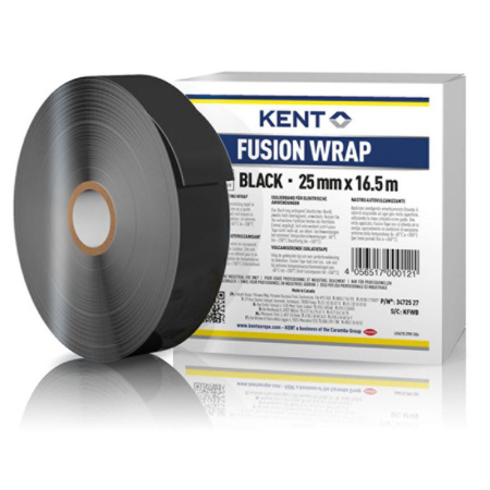 KENT KENT Fusion Wrap, musta Vulkanoituva teippi 16,5 m, Vain ammattikäyttöön