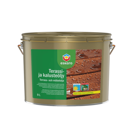 Terassi- ja kalusteöljy ruskea 9L, Eskaro