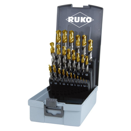 RUKO kierukkaporasarja 25-os 1-13mm HSS TIN kärki