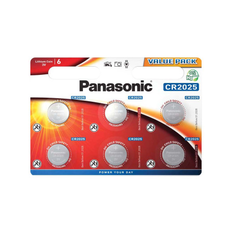 PANASONIC Coin Lithium CR-2025EL/6BP 6kpl/pkt