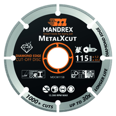 MANDREX MetalXcut 230mm timanttilaikka