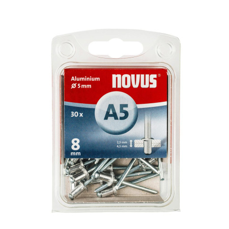 NOVUS Alu-niitti A5x8mm 30kpl